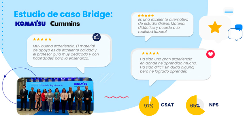 Estudio de caso de Komatsu Cummings con Bridge 