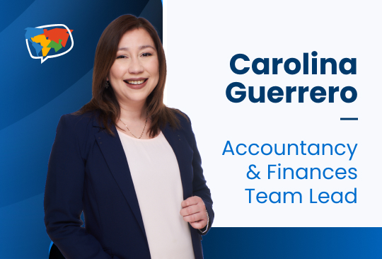 Carolina Guerrero, Bridge Finance Lead, supporting the financial management of language programs.