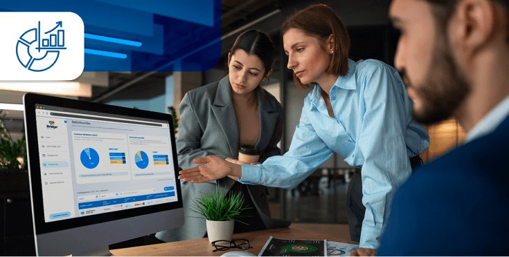 Multicultural team in hybrid meeting practicing professional English.