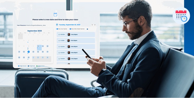 Real-life scenarios for rescheduling online English classes. 