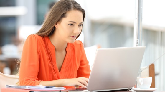 Woman at laptop