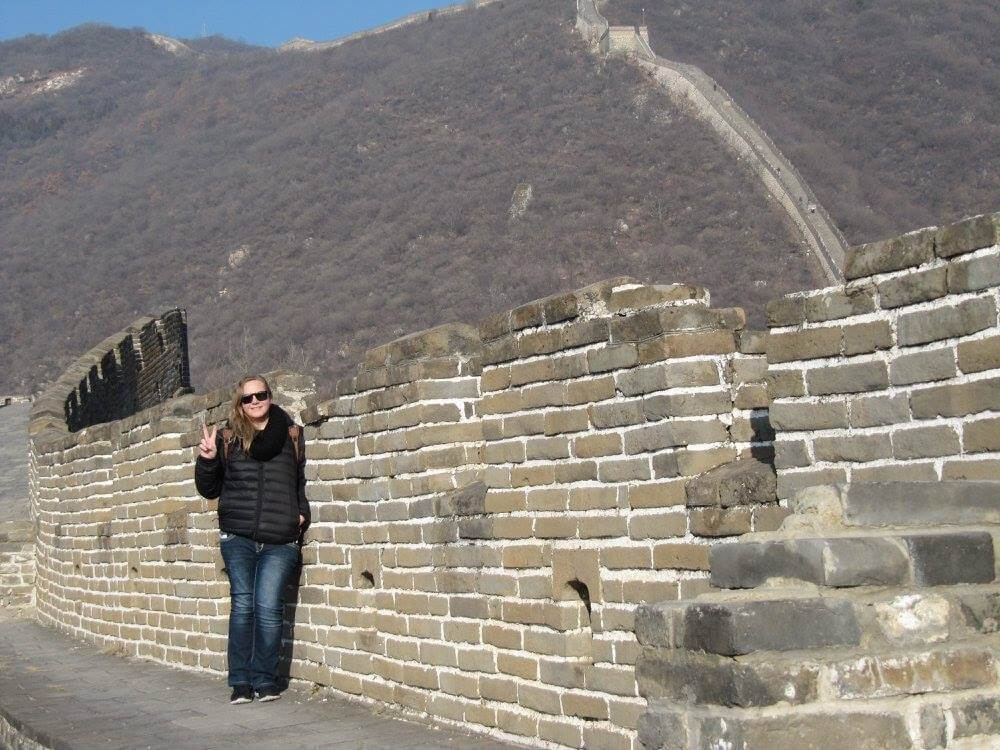 Jordan, teacher in China at The Great Wall 