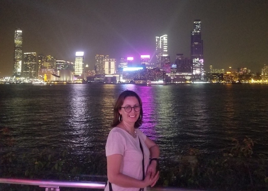 Carolina, English teacher in China, visiting Hong Kong