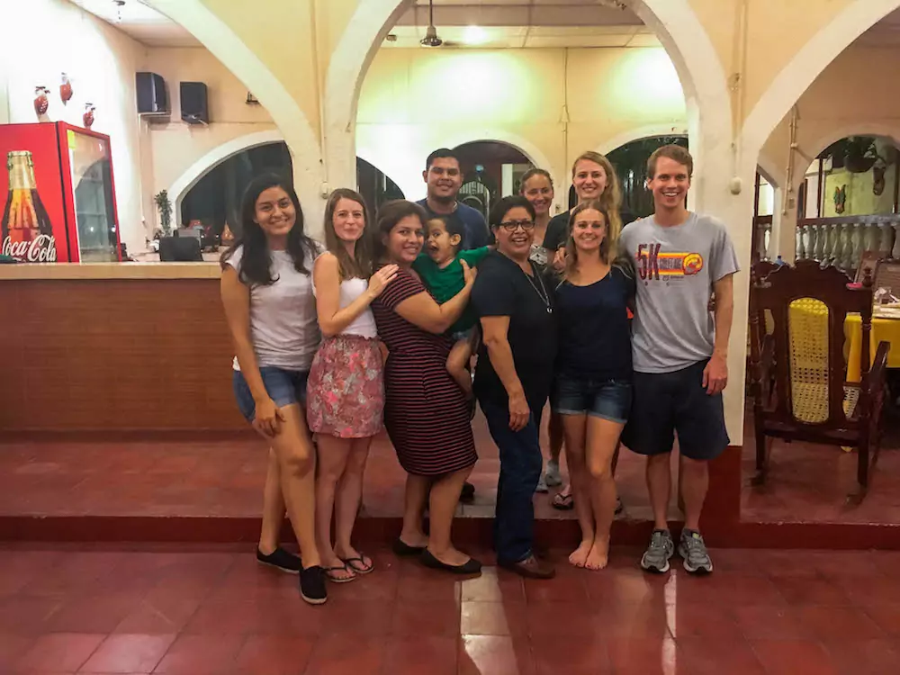 Ben, teacher in Nicaragua, with hostel family and friends from my first 2 months in Nicaragua