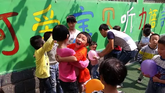 Kindergarten Students of English Teacher in Wanli, China, Erin Coyle