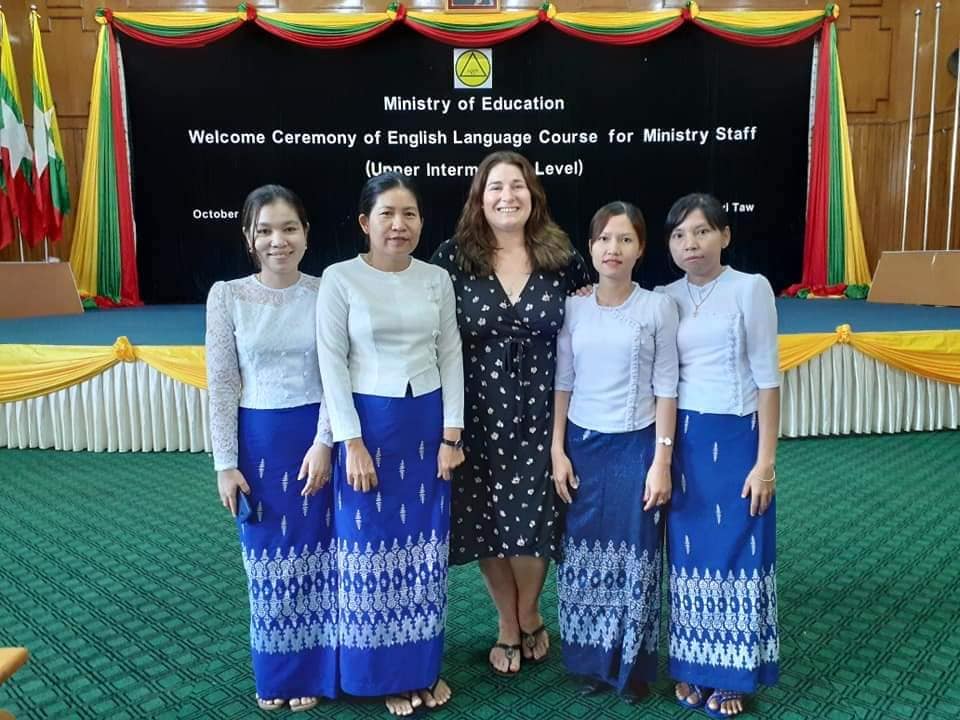 Loren, English Fellow Training Teachers in Myanmar