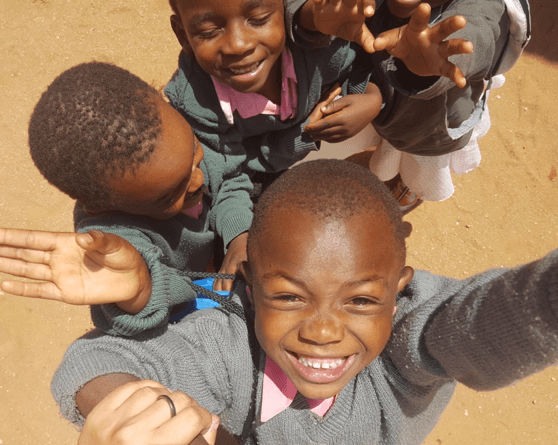 Lindsay's ESL students in Tanzania 