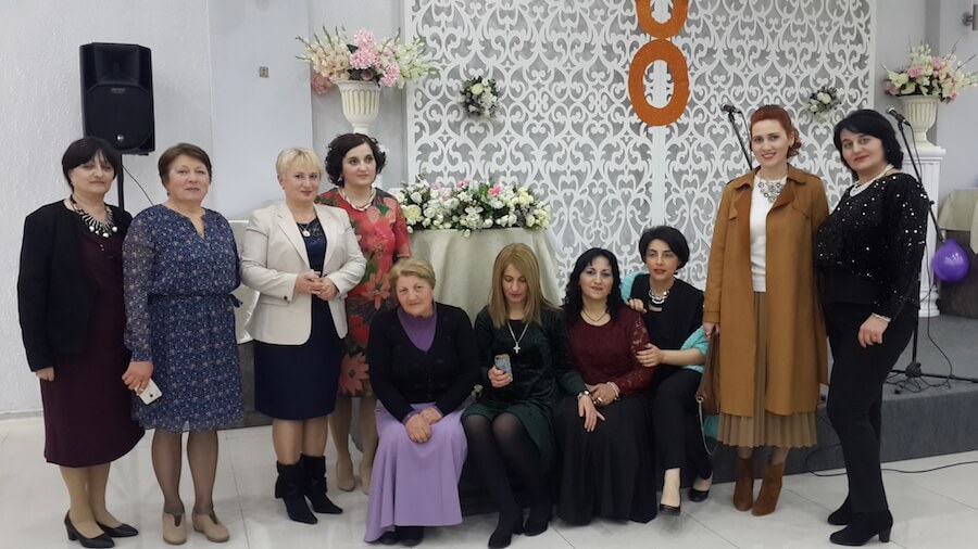 Britta, teacher in Georgia, with her colleagues