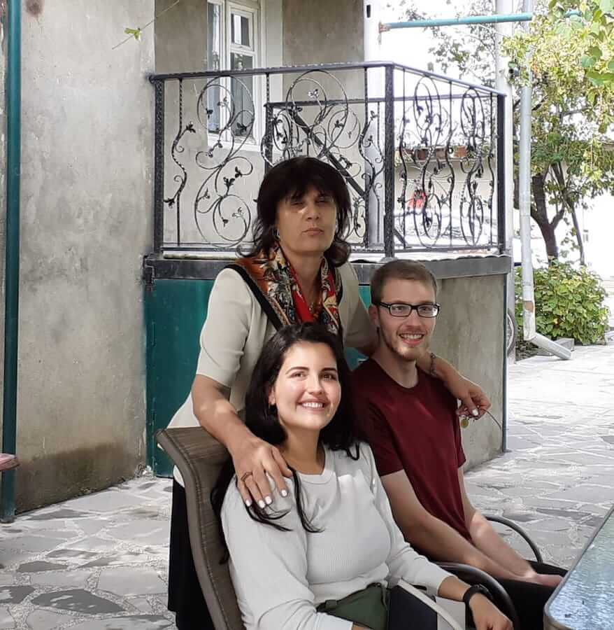 Teacher with volunteers at a school in Georgia 