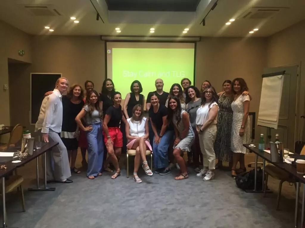 Jennifer Landini, English Teacher in Rome with her students