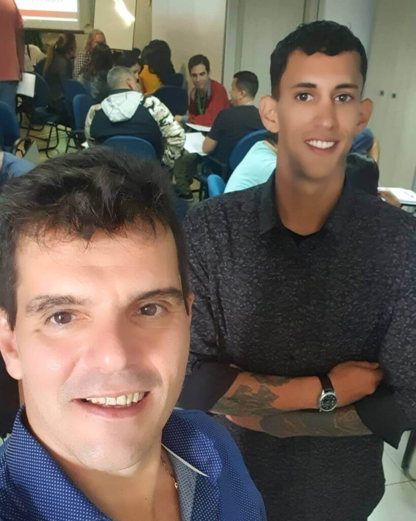 Paul Flores, English Teacher in Brazil, in class