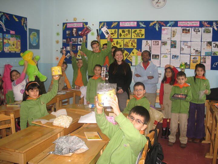 teachers with students in classroom