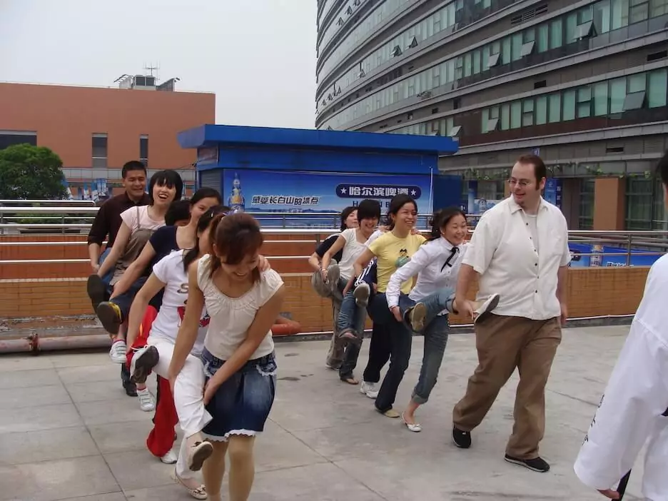 teacher and students in a Taekwondo lesson