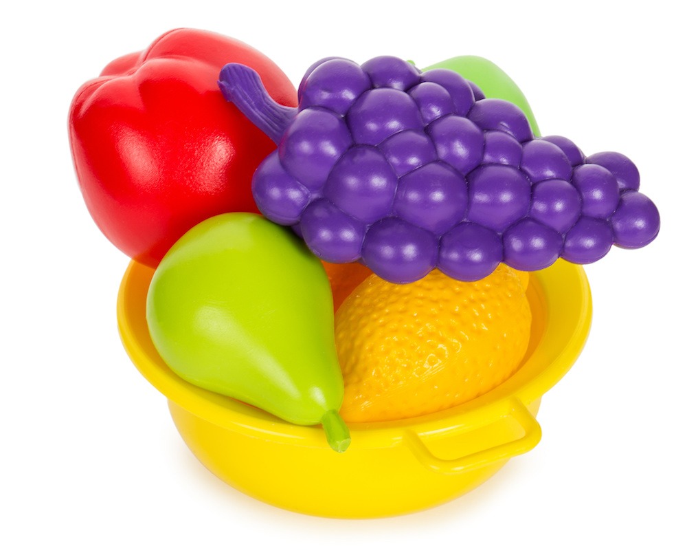 toy fruit in bowl 