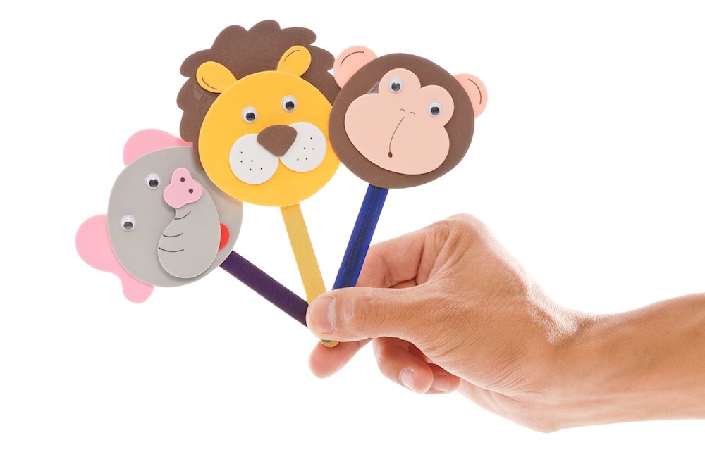 Popsicle Stick Animal Puppets