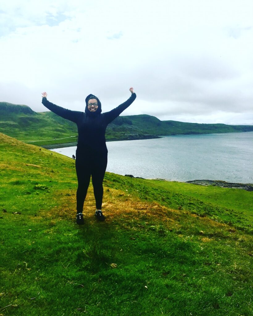 Mari in Scotland, where she's currently based as an online English teacher