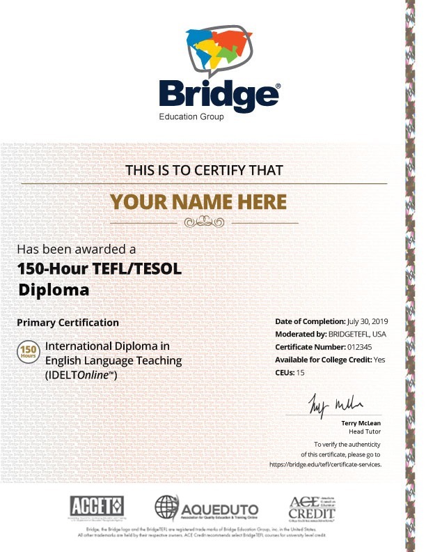 IDELTOnline Certificate 