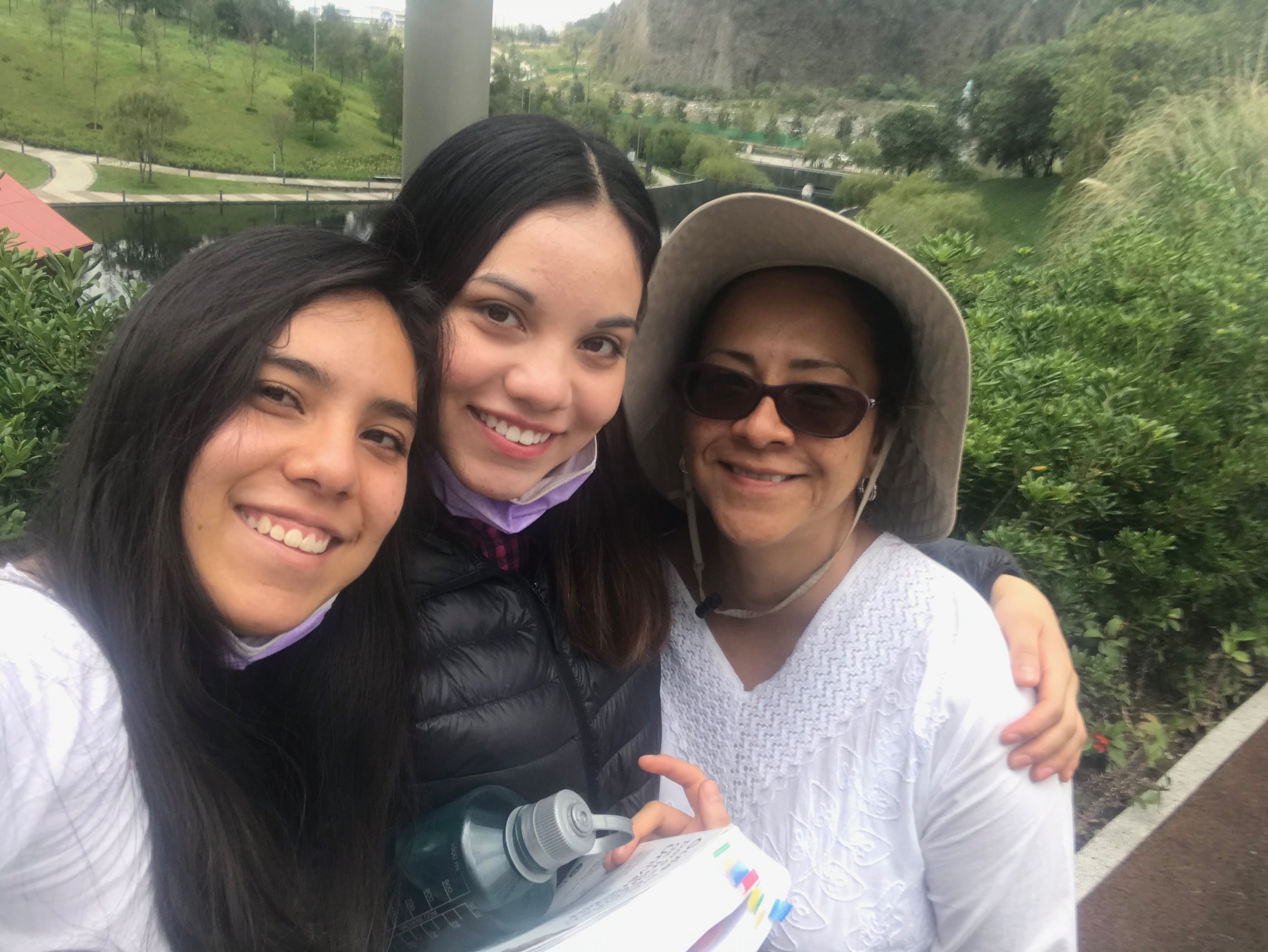Gabriela (right) with two of her high school students