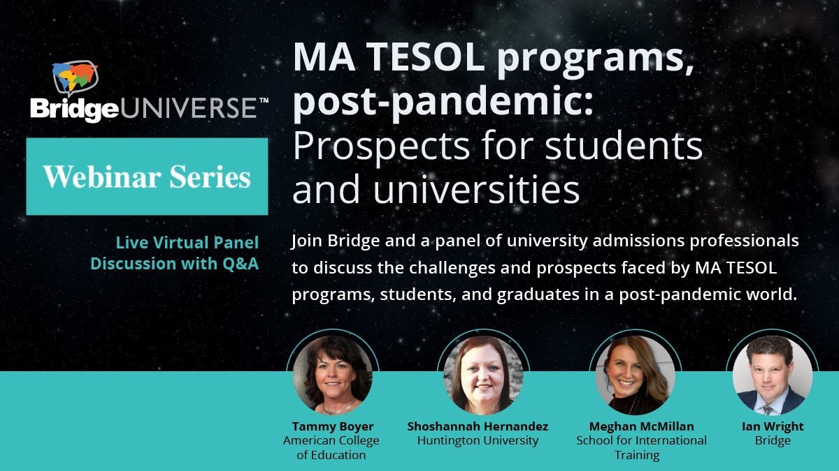 MA TESOL programs, postpandemic Prospects for students and