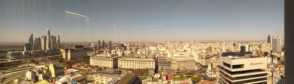 A view of downtown Buenos Aires from the company where Lisa teaches.