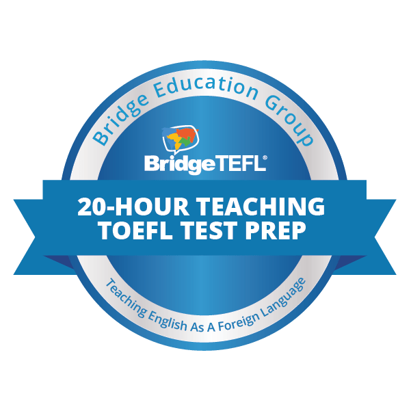 teaching TOEFL test prep digital badge