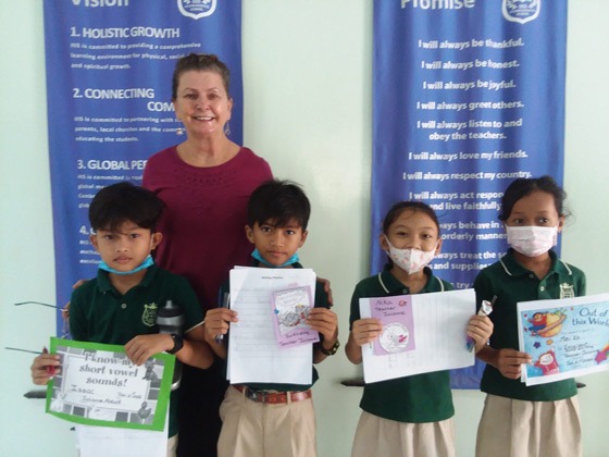 Bridge alum Julianne, teaching young students in Cambodia.
