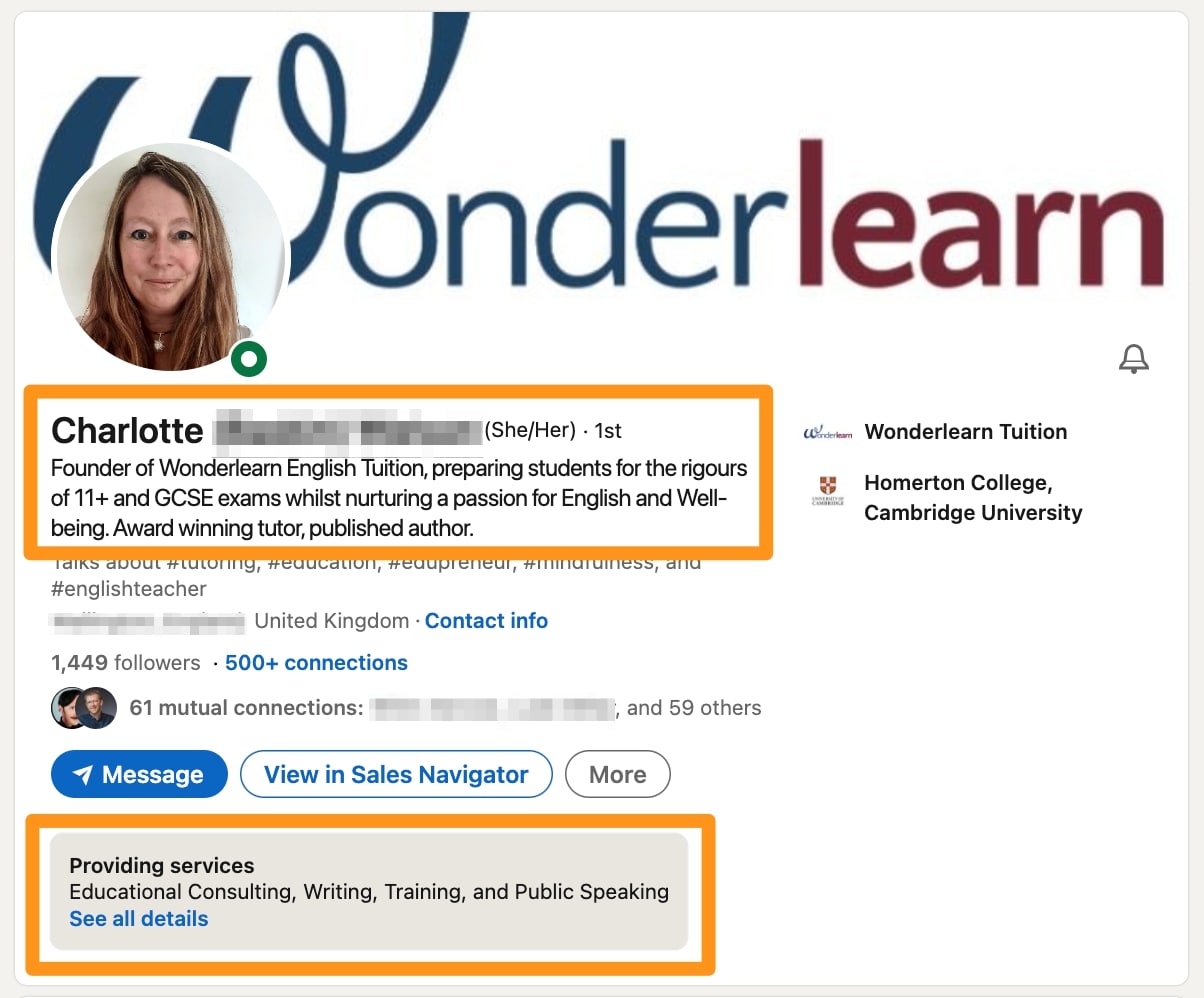 How To Set Up Your LinkedIn Profile To Get More Students 