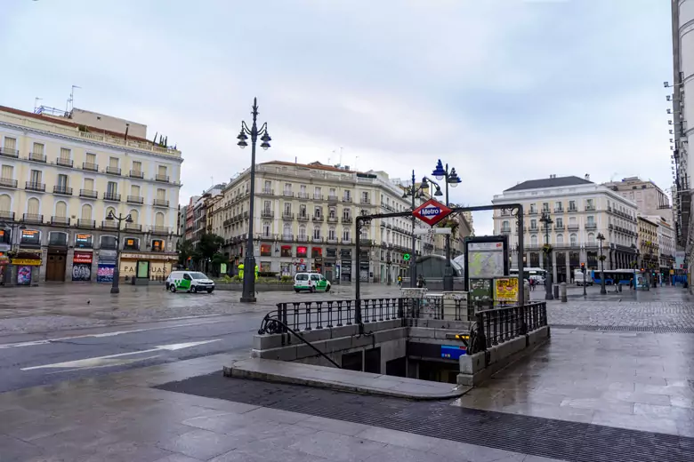 A metro station in Madrid