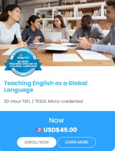 Bridge's Teaching English as a Global Language Micro-credential course.