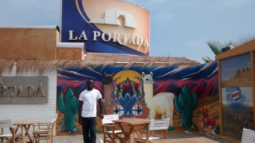 Online english teacher Shane poses in La Portada, a tourist attraction in Chile.