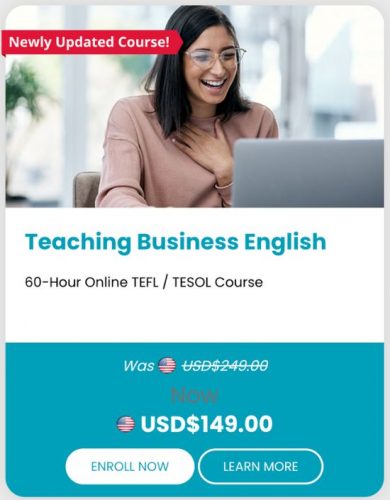 Bridge's Teaching Business English course on the Bridge.edu website.