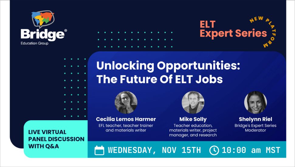 the Expert Series promo for Unlocking Opportunities: The Future of ELT Jobs.