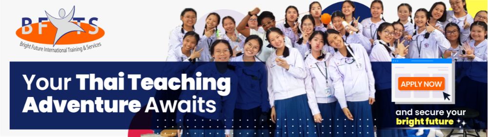 banner for teaching in Thailand with BFITS