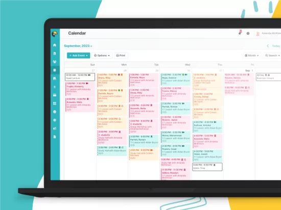 the TutorBird calendar on a laptop screen