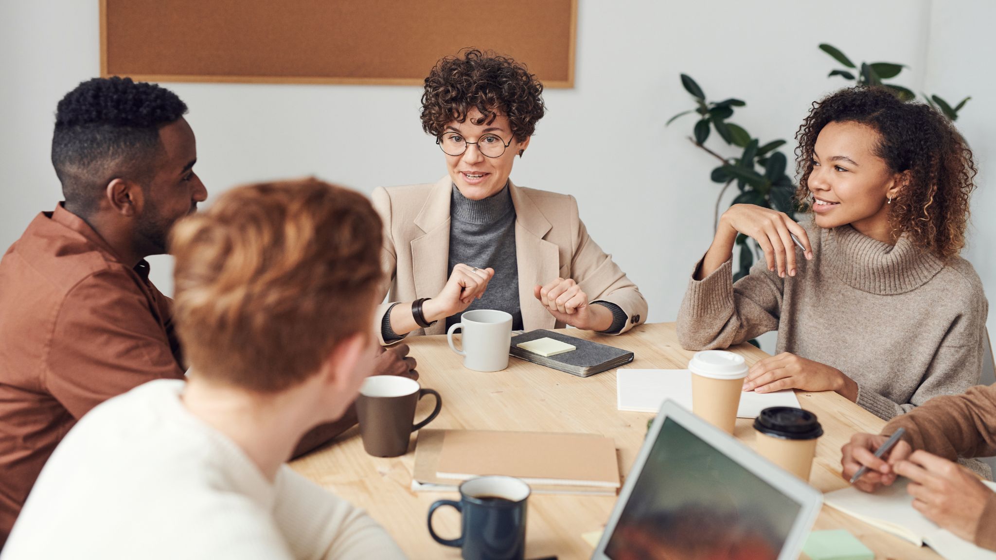 a Business English teacher and students role play social interactions