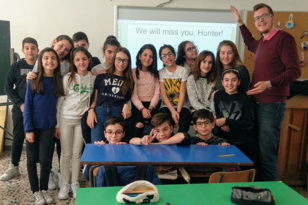 An image of a Bridge alum teaching English in Italy