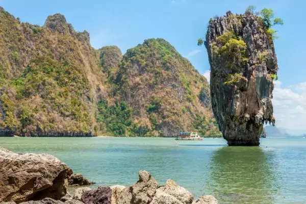 An image of Ko Tapu in Ao Phang Nga National Park in Thailand