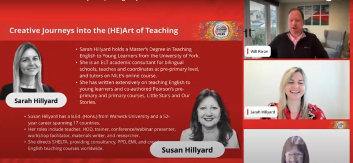 A screenshot from Sarah and Susan Hillyard's session at the 2025 Macmillan Global Teachers' Festival