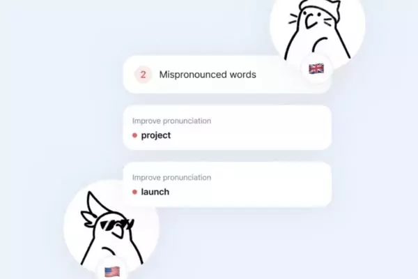 Screenshot of the Pronounce app chatbot interface used for AI-powered speaking and pronunciation practice.