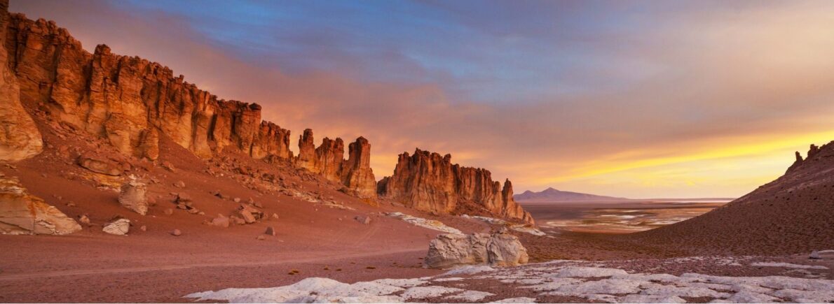 View of the horizon in the Atacama Desert, in Chile.