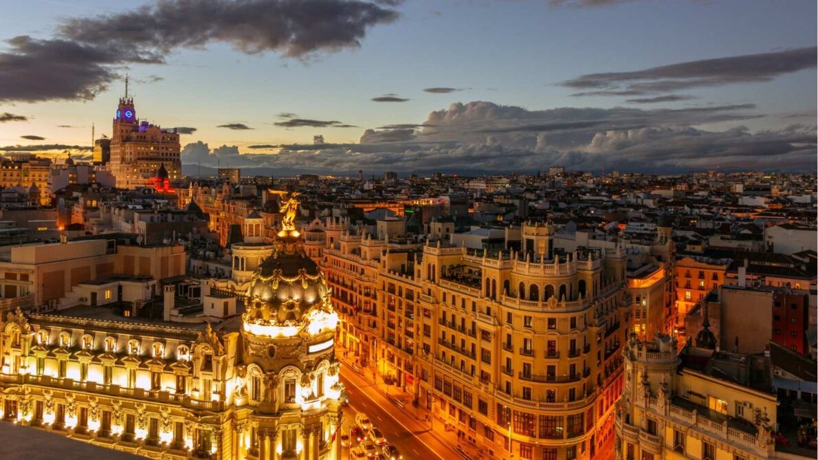 Aerial view of Madrid, a possible destination for NALCAP Spain