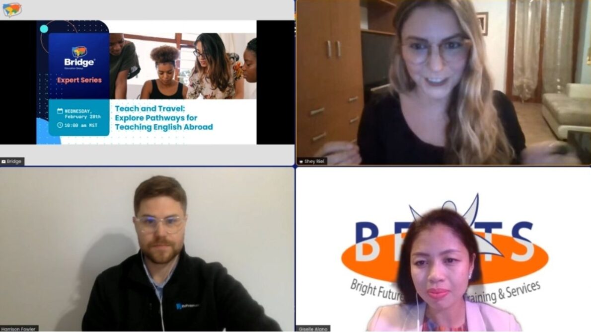 ESL Experts discuss teach abroad pathways during a webinar