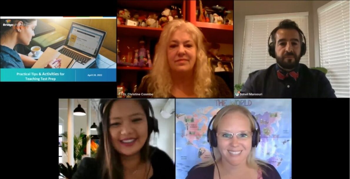 Screenshot from Bridge's webinar "Practical Tips & Activities for Teaching Test Prep"