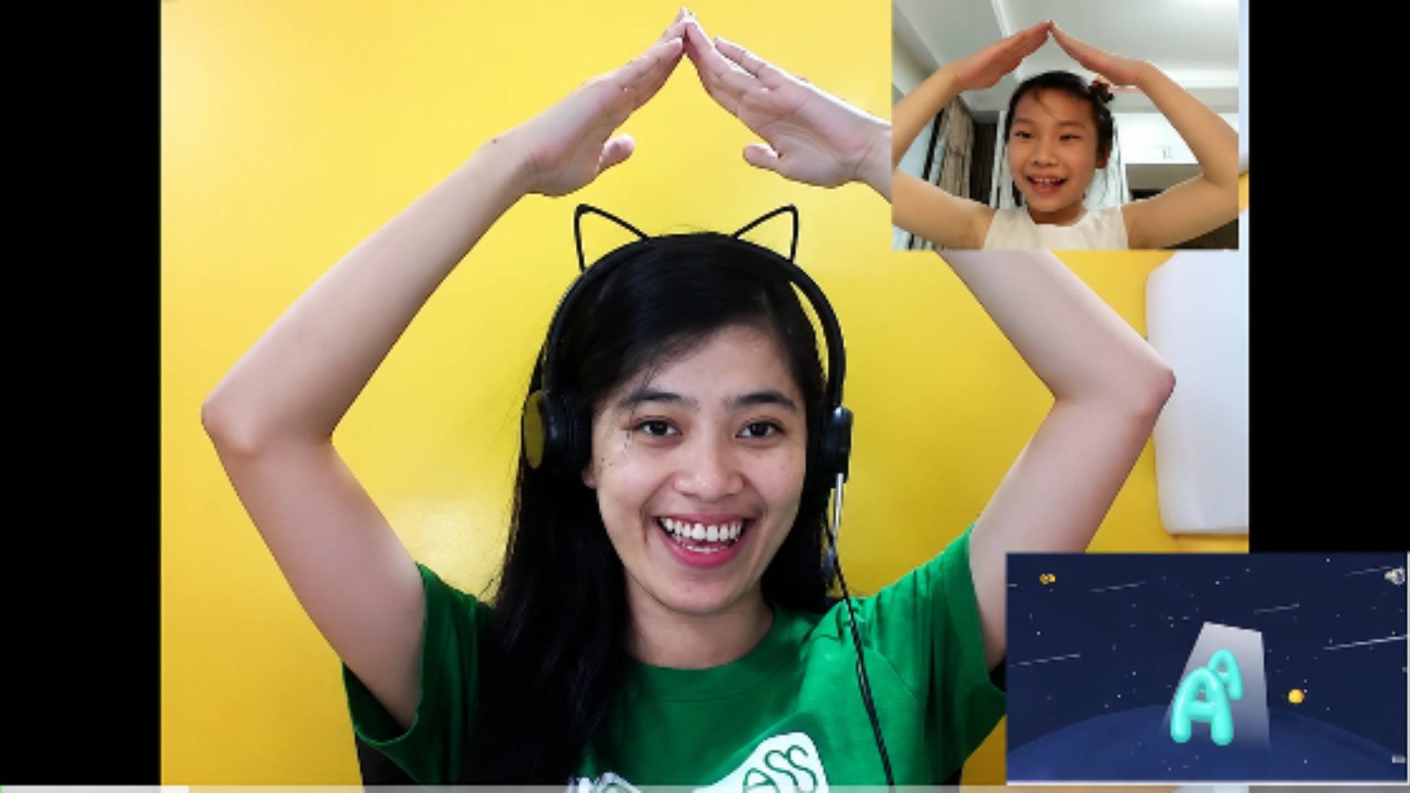 Teacher Juicy Mae uses TPR to teach online