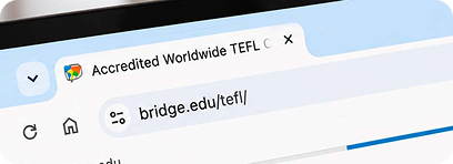 bridge.edu/tefl/ in a browser address bar