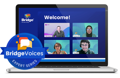 Bridge live webinar on laptop